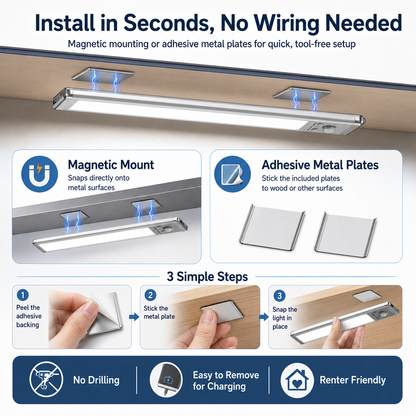 ⏳ FINAL 24 HOURS · 50% OFF💡 Motion Sensor Cabinet Light – No Wiring Needed