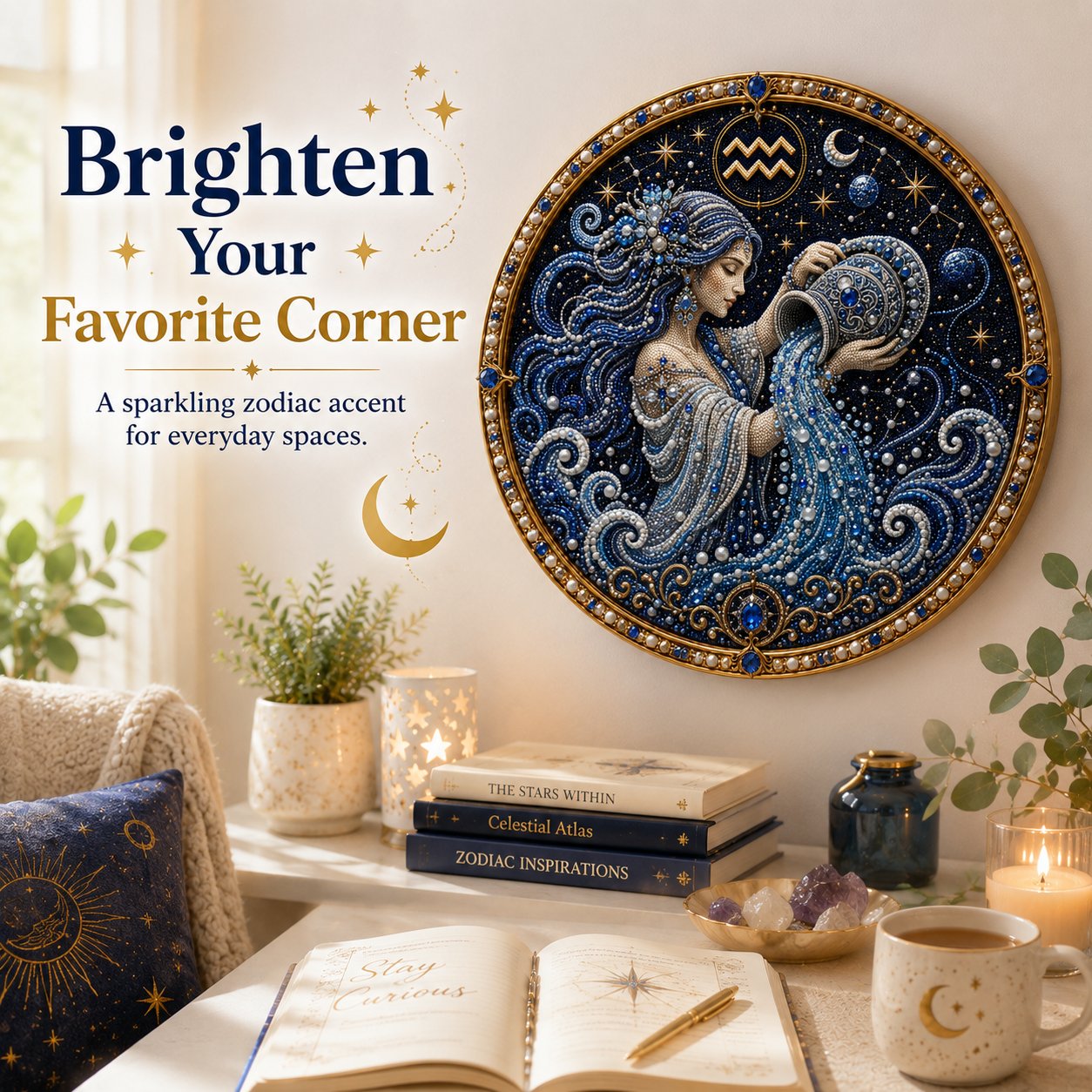 ♈ 12-Sign Zodiac Pearl Art DIY Kit – Create Your Sparkling Sign UPSELL