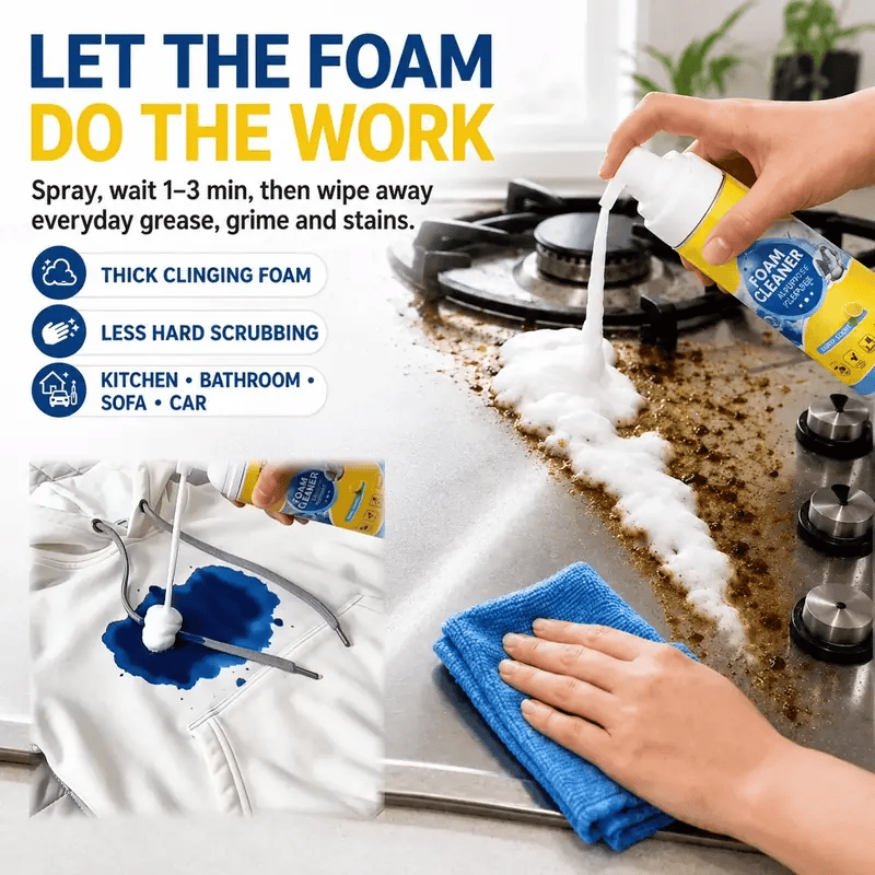 ⏳ FINAL 24 HOURS · 75% OFF🔥4-in-1 Multi-Enzyme Foam Cleaner – Deep Clean Car, Kitchen, Bathroom & Sofa UPSELL
