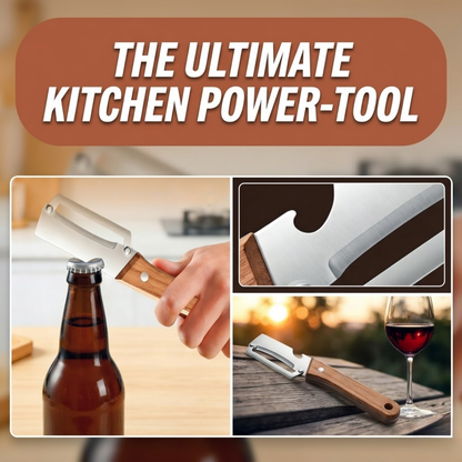 🔥💕LAST DAY 50% OFF ✨3-in-1 Stainless Steel Vegetable Peeler with Wooden Handle & Bottle Opener