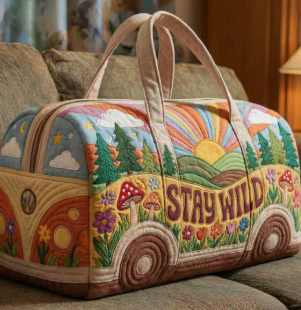 💞LAST DAY 50% OFF ✨Orodira® Hippie Journey Quilted Duffle Bag 3