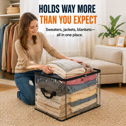 🎁💞LAST DAY 50% OFF ✨📦Orodira®Large Heavy-Duty Thick Plastic Clear Storage