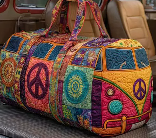 💞LAST DAY 50% OFF ✨Orodira® Hippie Journey Quilted Duffle Bag 3