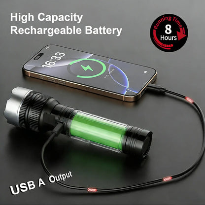 🔦2-in-1 Rechargeable Flashlight & Emergency Power Bank