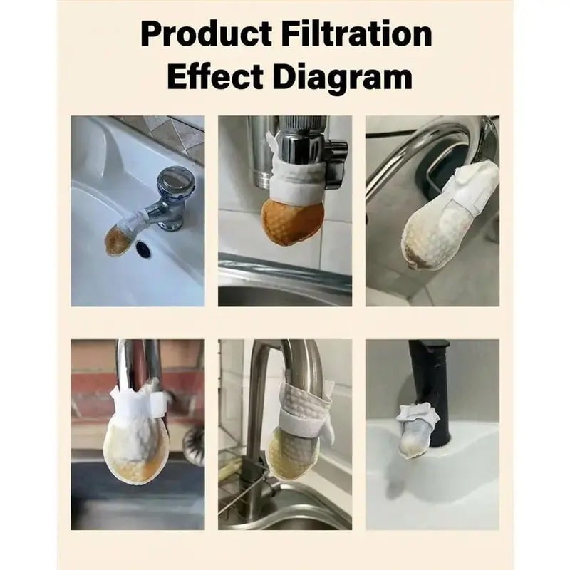 Orodira® Universal Faucet Filter Bag Effective filtration for tap water and spring water, removes rust and various impurities