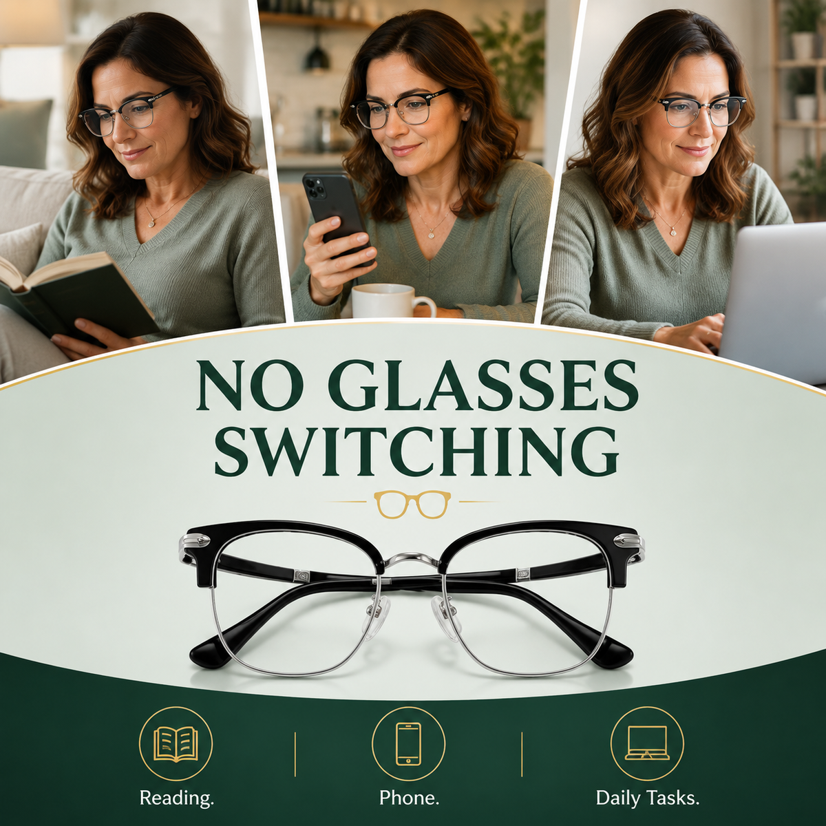 👓LAST DAY 50% OFF ✨Ultra Light Anti Blue Presbyopic Glasses