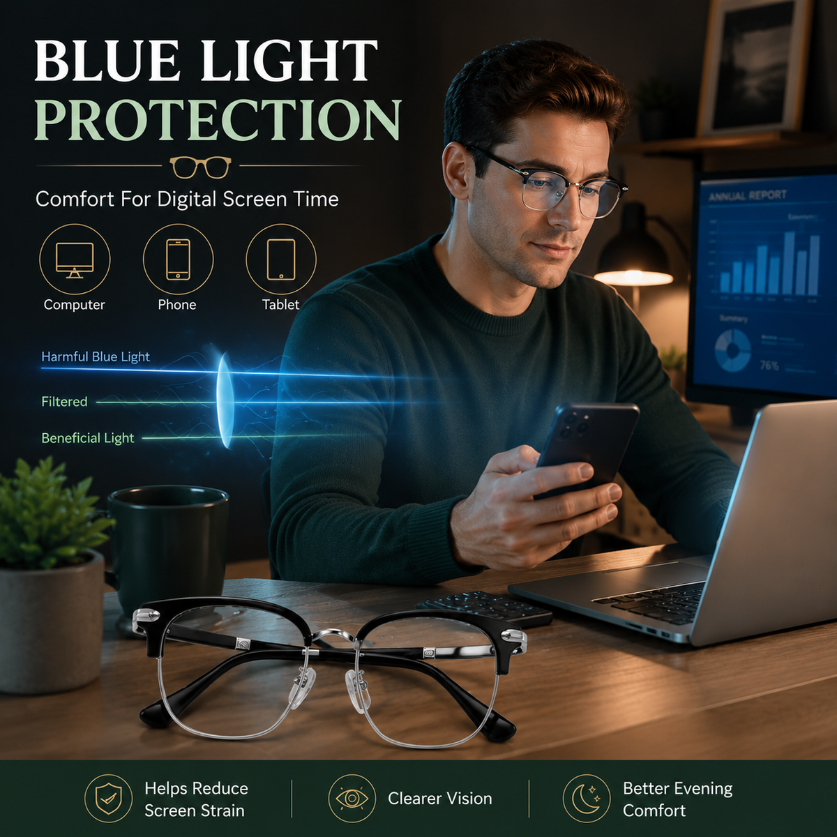 👓LAST DAY 50% OFF ✨Ultra Light Anti Blue Presbyopic Glasses
