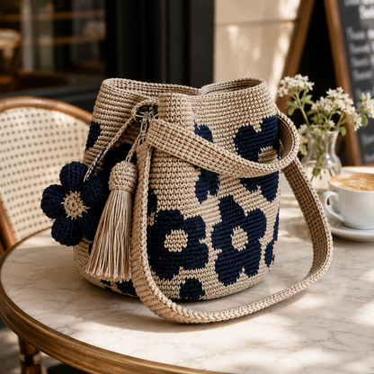 Orodira® Handwoven Flower Bucket Bag