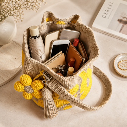 Orodira® Handwoven Flower Bucket Bag