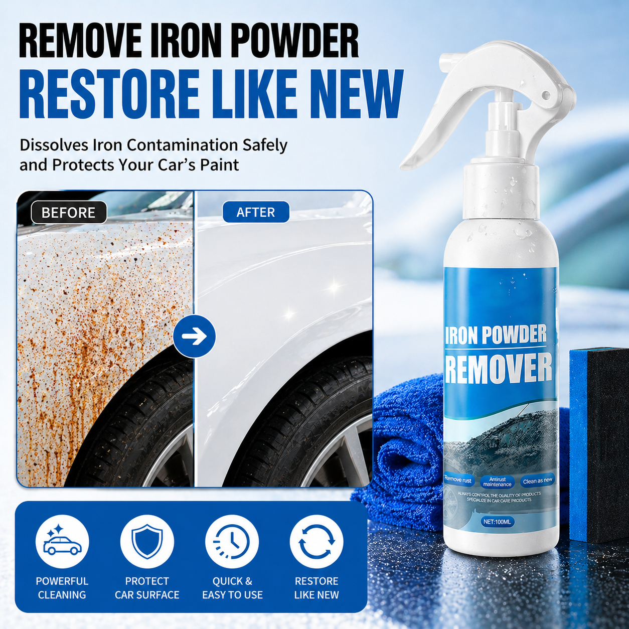 🚗LAST DAY 75% OFF 🛡️Orodira®Rust-preventing cleaning spray