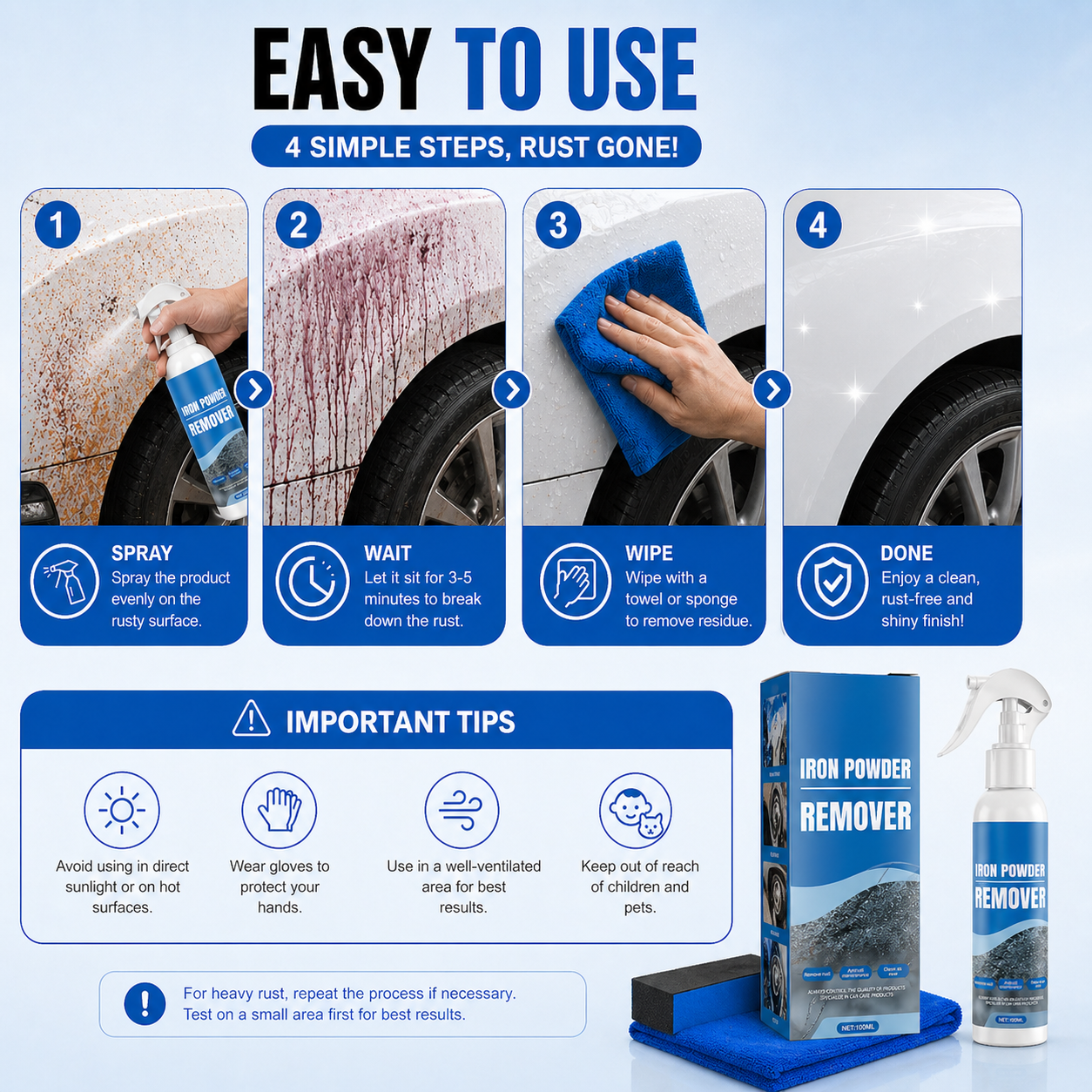 🚗LAST DAY 75% OFF 🛡️Orodira®Rust-preventing cleaning spray