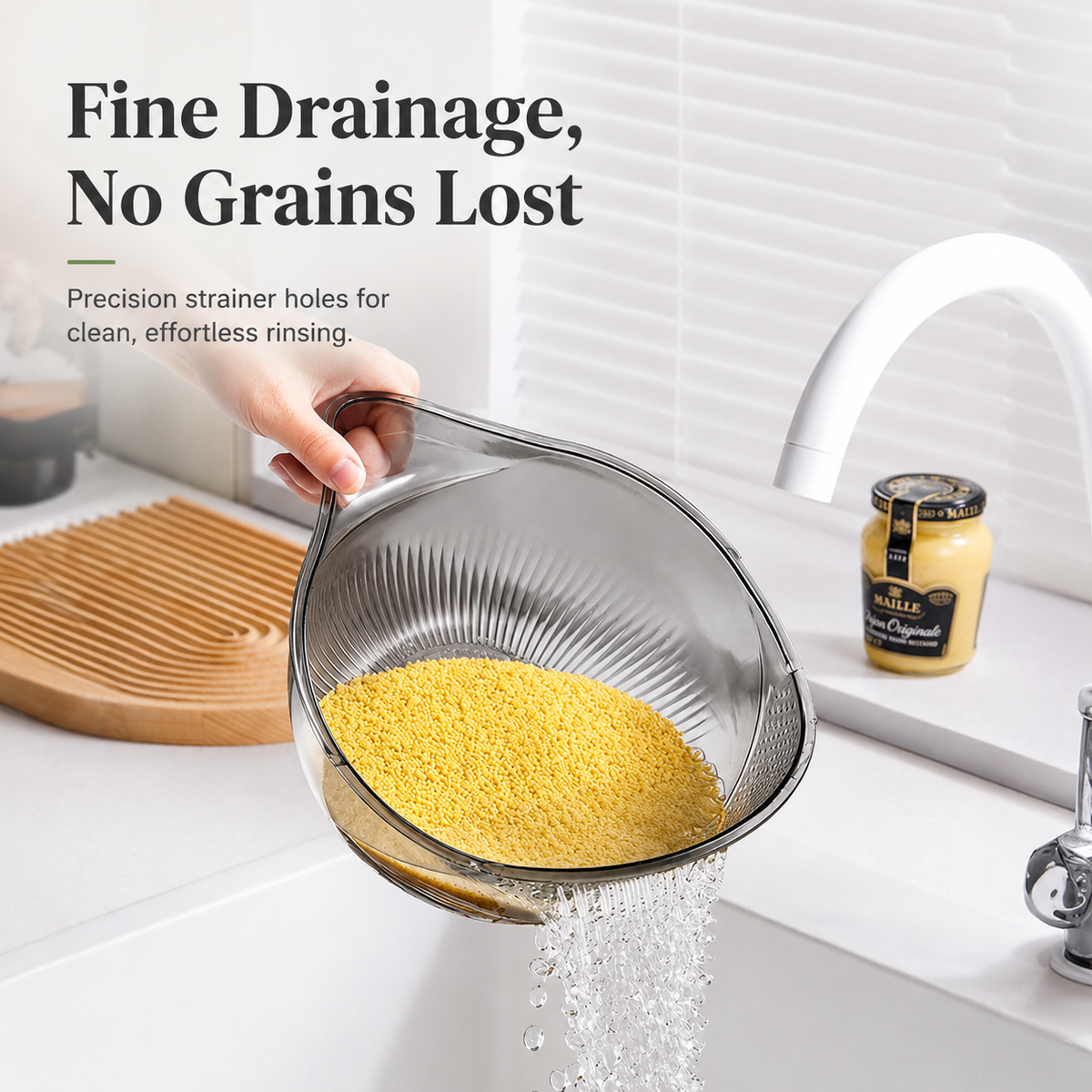 🔥💕LAST DAY 50% OFF ✨Orodira® Multipurpose rice washing strainer bowl