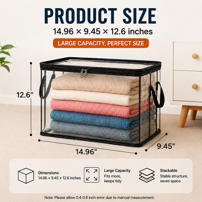 🎁💞LAST DAY 50% OFF ✨📦Orodira®Large Heavy-Duty Thick Plastic Clear Storage