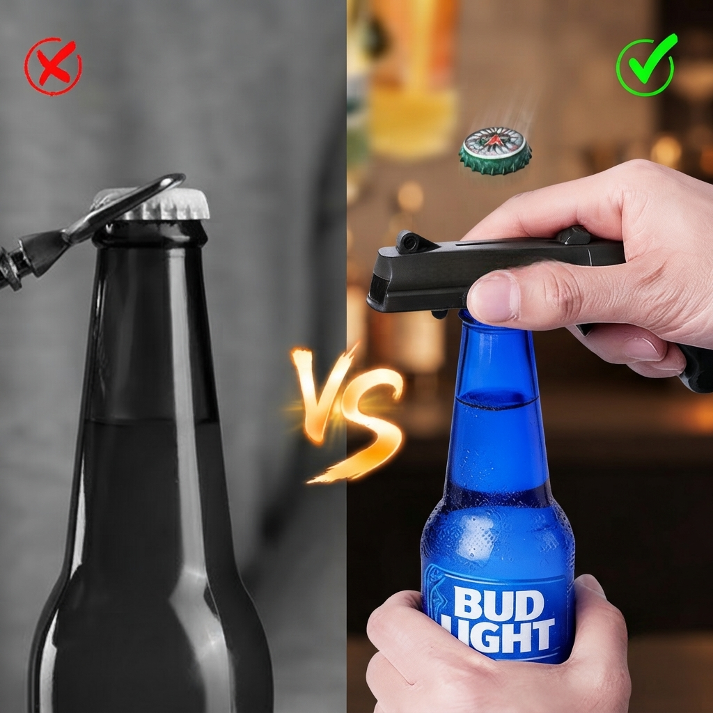 ⚡ Stainless Steel Twist Cap Popper – Bartender’s Bestie