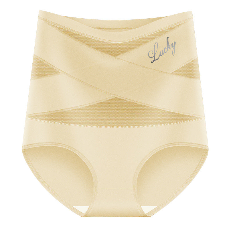 🌸Plus-Size High-Waist Cross Tummy Control Panties