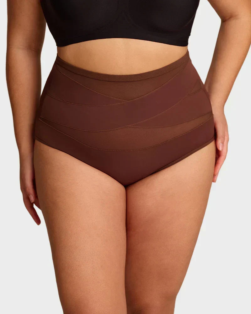 🌸Plus-Size High-Waist Cross Tummy Control Panties