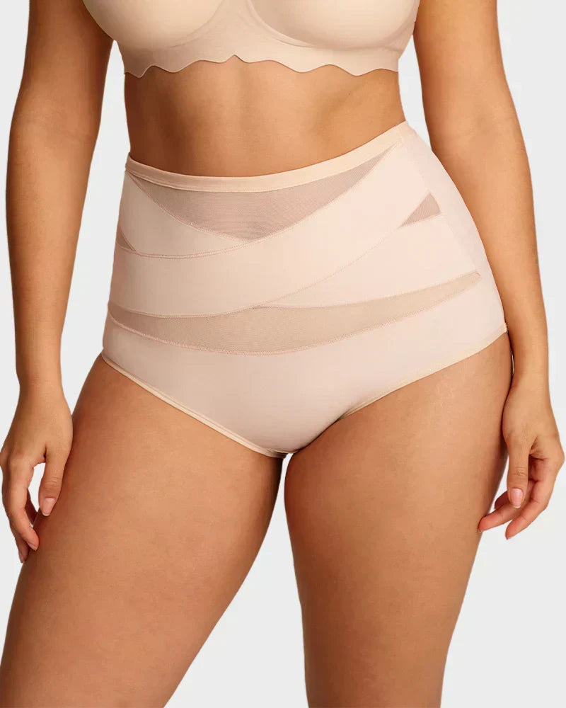 🌸Plus-Size High-Waist Cross Tummy Control Panties