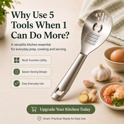 🥄 6-in-1 Kitchen Spoon – Prep With Less Clutter