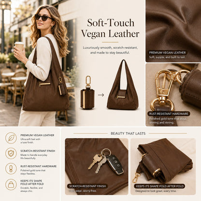 👜Orodira® Pocket-Sized Foldable Tote – Clips to Your Keys and Opens in Seconds