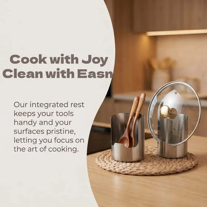 🍴 Stainless Steel Utensil Organizer with Drain Notch