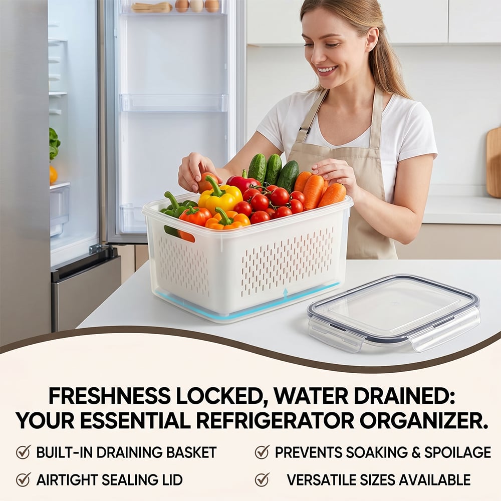 💷Food Saver Fridge Containers – See Your Fresh Produce Before It Goes Bad