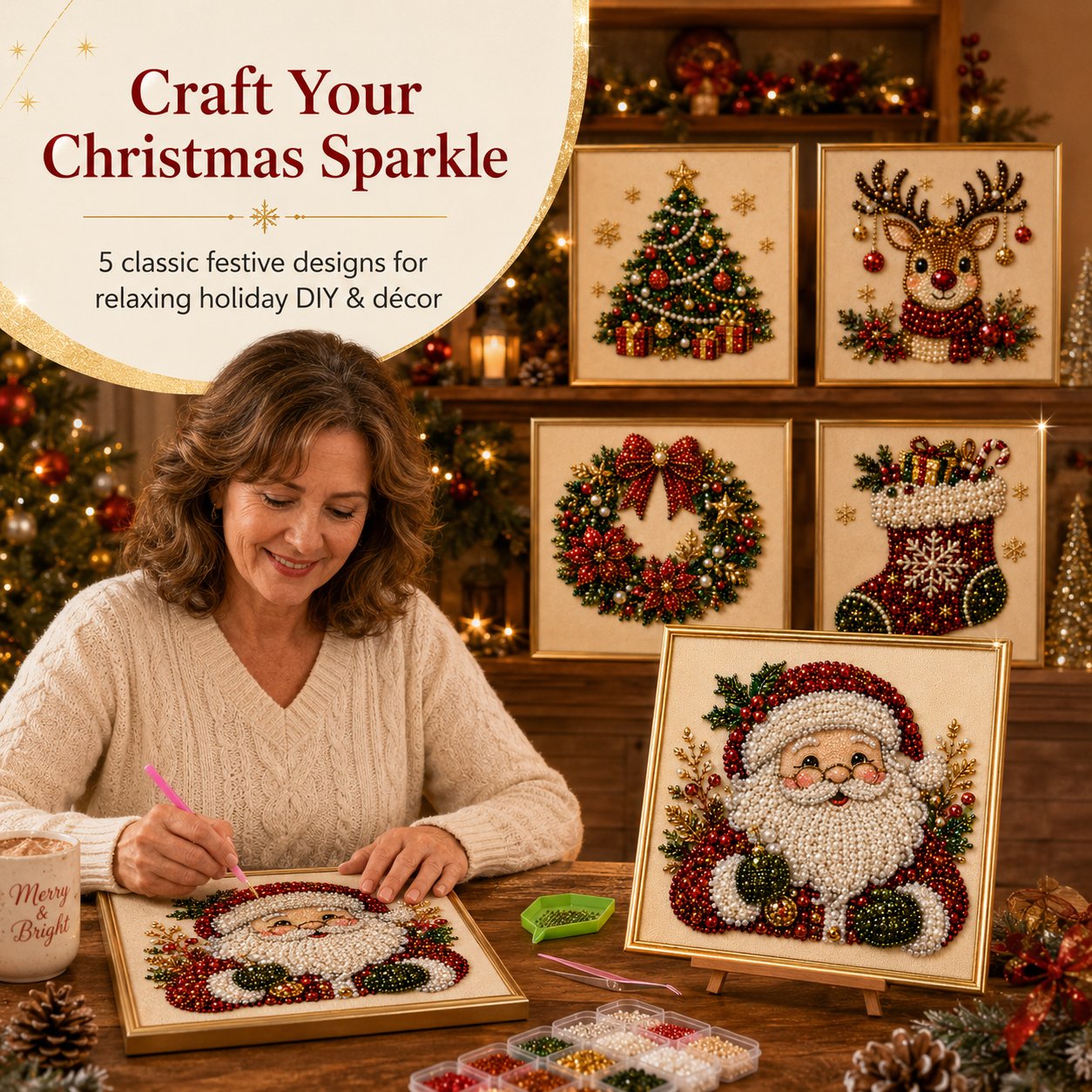 Orodira® 🎄 DIY Christmas Pearl Diamond Painting Kit