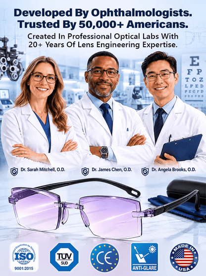 👓Smart Zoom Diamond-Cut Reading Glasses