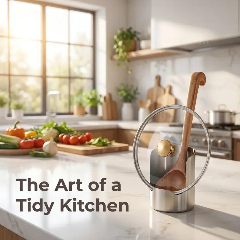 🍴 Stainless Steel Utensil Organizer with Drain Notch