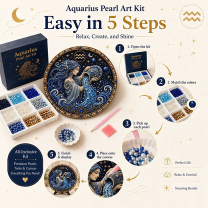 ♈ 12-Sign Zodiac Pearl Art DIY Kit – Create Your Sparkling Sign UPSELL