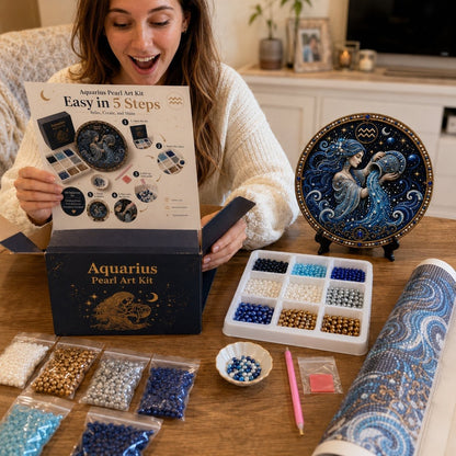 ♈ 12-Sign Zodiac Pearl Art DIY Kit – Create Your Sparkling Sign UPSELL