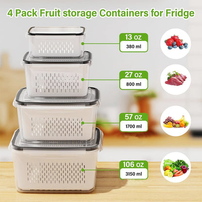 💷Food Saver Fridge Containers – See Your Fresh Produce Before It Goes Bad