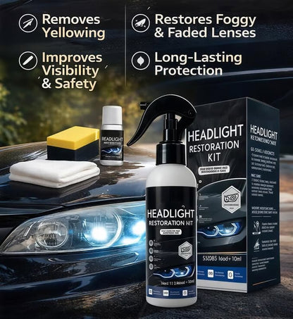 🚗LAST DAY 50% OFF ✨Orodira®Powerful Headlight Restoration Spray | Remove Yellowing & Oxidation Instantly
