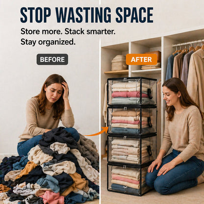 🎁💞LAST DAY 50% OFF ✨📦Orodira®Large Heavy-Duty Thick Plastic Clear Storage