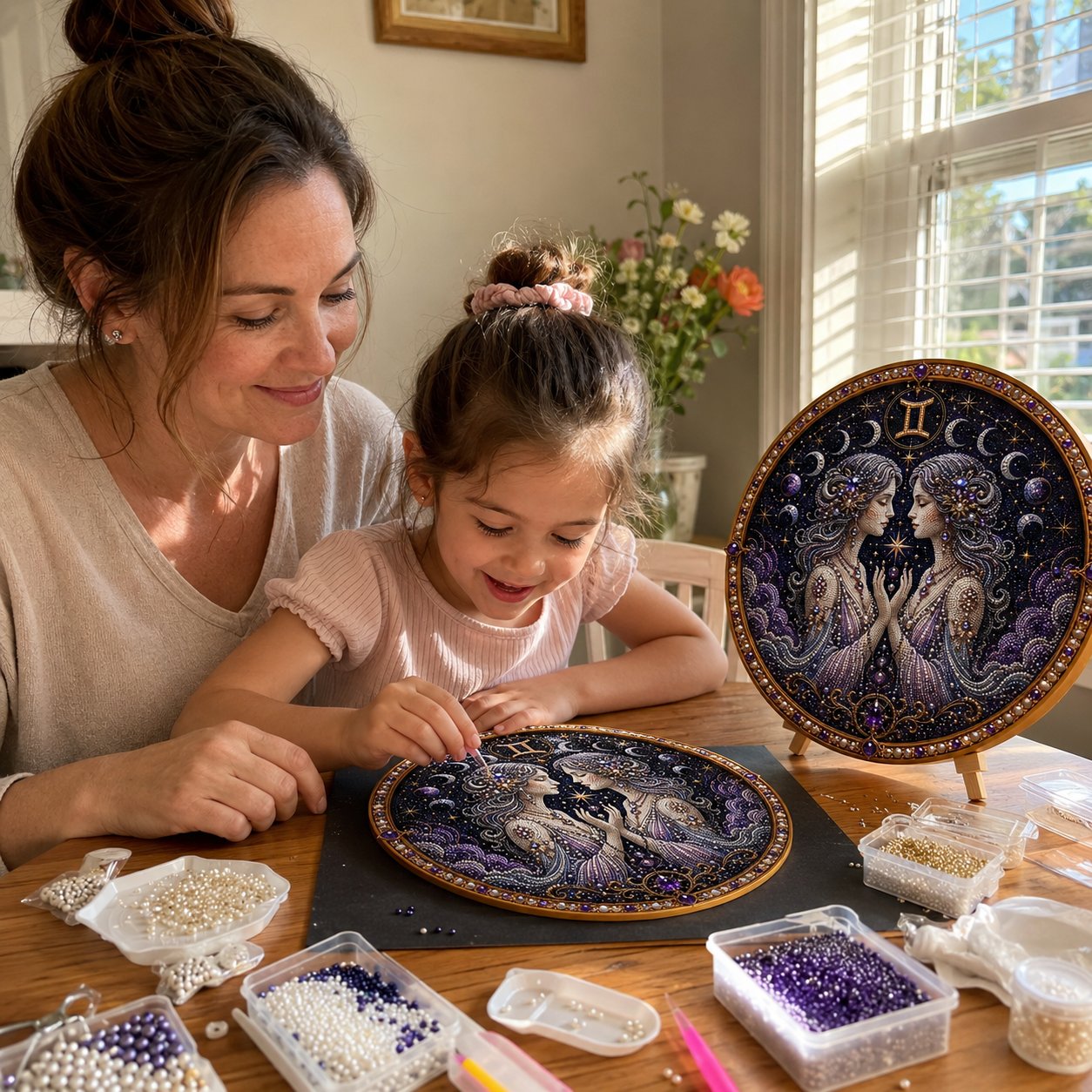 ♈ 12-Sign Zodiac Pearl Art DIY Kit – Create Your Sparkling Sign UPSELL