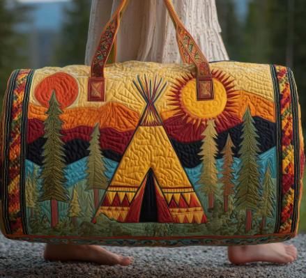 💞LAST DAY 50% OFF ✨Orodira® Hippie Journey Quilted Duffle Bag 3