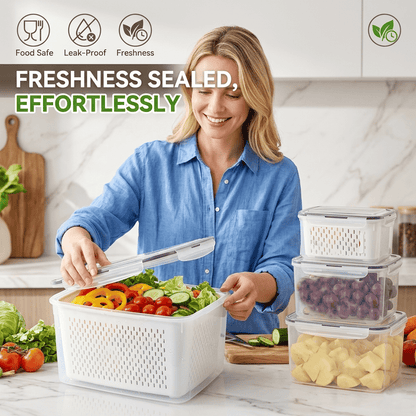 💷Food Saver Fridge Containers – See Your Fresh Produce Before It Goes Bad