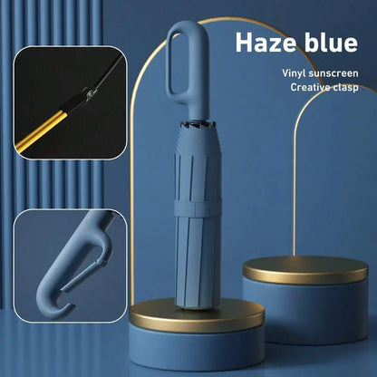 ☔ Automatic Open-Close Umbrella with Clip Handle