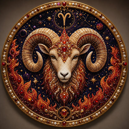 ♈ 12-Sign Zodiac Pearl Art DIY Kit – Create Your Sparkling Sign UPSELL