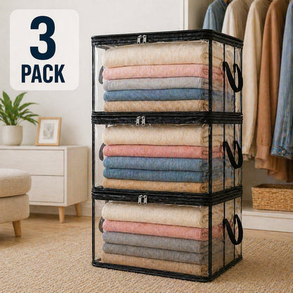 🎁💞LAST DAY 50% OFF ✨📦Orodira®Large Heavy-Duty Thick Plastic Clear Storage