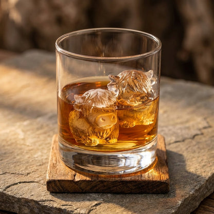 Orodira®🐮Mini Highland Cow Ice Cube & Dessert Mold🍪Cute 3D Ice for Drinks, Parties & Gifts💕