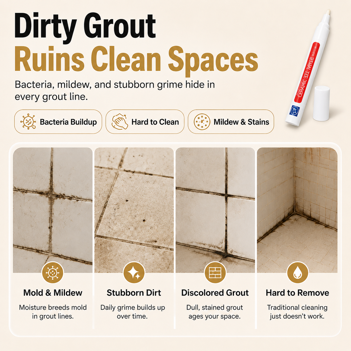 ⏳ FINAL 24 HOURS · 75% OFF✨Anti-mould and waterproof joint pen for ceramic tiles UPSELL