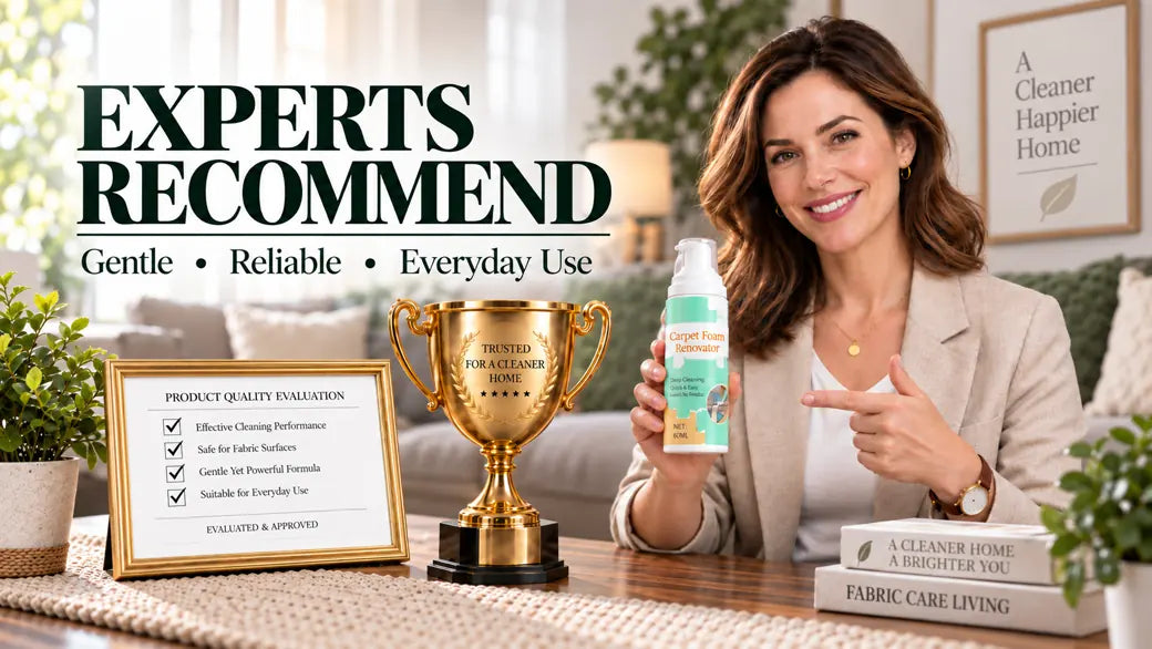 Experts recommend Dluvivo carpet foam renovator for gentle reliable everyday fabric cleaning