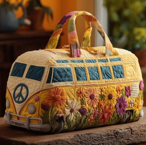 💞LAST DAY 50% OFF ✨Orodira® Hippie Journey Quilted Duffle Bag 3