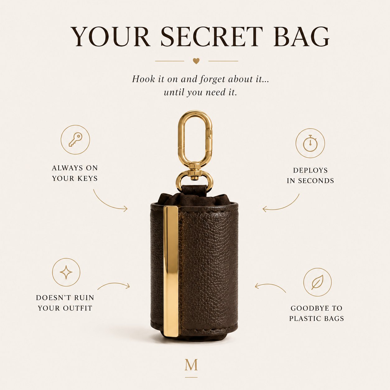 👜Orodira® Pocket-Sized Foldable Tote – Clips to Your Keys and Opens in Seconds