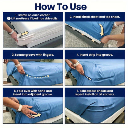 Orodira®🛏️ Adjustable Bed Sheet Grippers – 4-Piece Set UPSELL