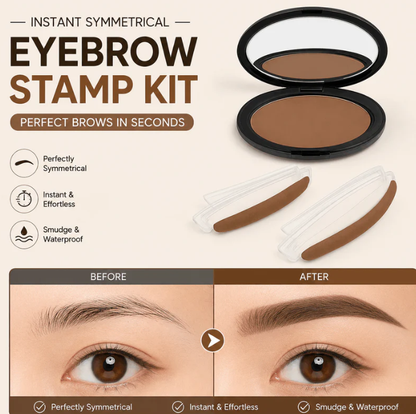 💞LAST DAY 75% OFF ✨Instant Symmetrical Eyebrow Stamp Kit – Effortless Waterproof Brow Powder Makeup