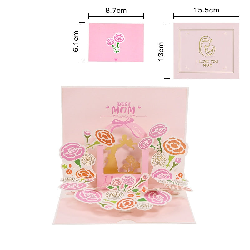 💞LAST DAY 75% OFF ✨Paper Love Mother's Day Card, Happy Mothers Day Pop Up Card 3D Design