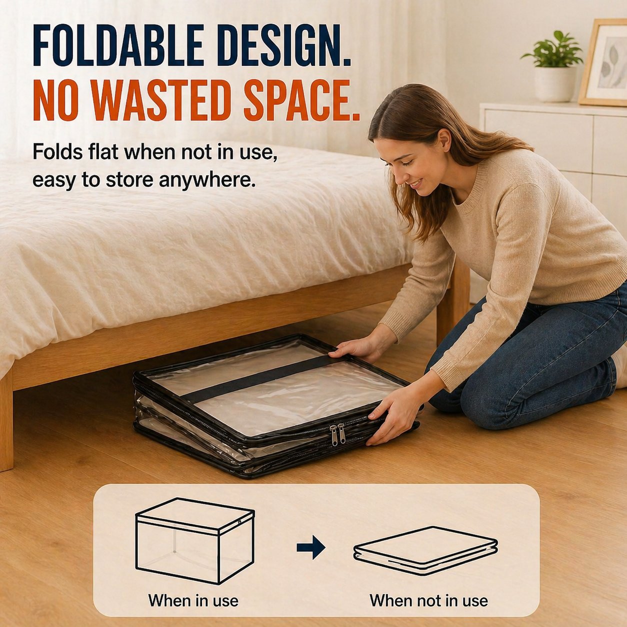🎁💞LAST DAY 50% OFF ✨📦Orodira®Large Heavy-Duty Thick Plastic Clear Storage