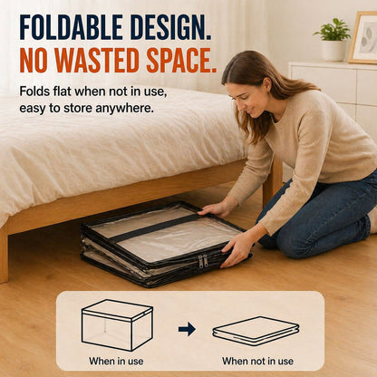 🎁💞LAST DAY 50% OFF ✨📦Orodira®Large Heavy-Duty Thick Plastic Clear Storage