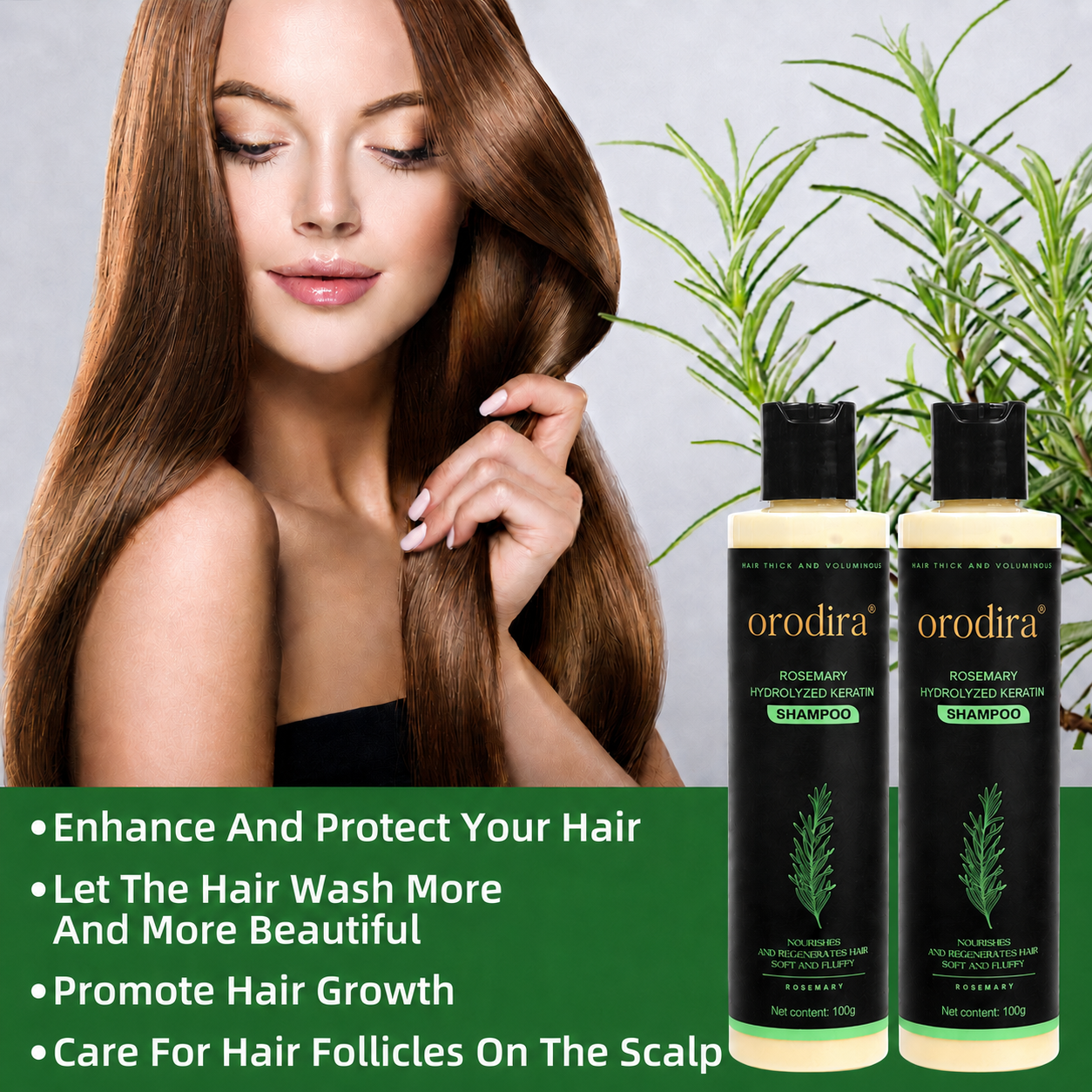 🔥💞LAST DAY 50% OFF ✨Rosemary Keratin Shampoo | Hair Growth & Anti-Dandruff Scalp Treatment